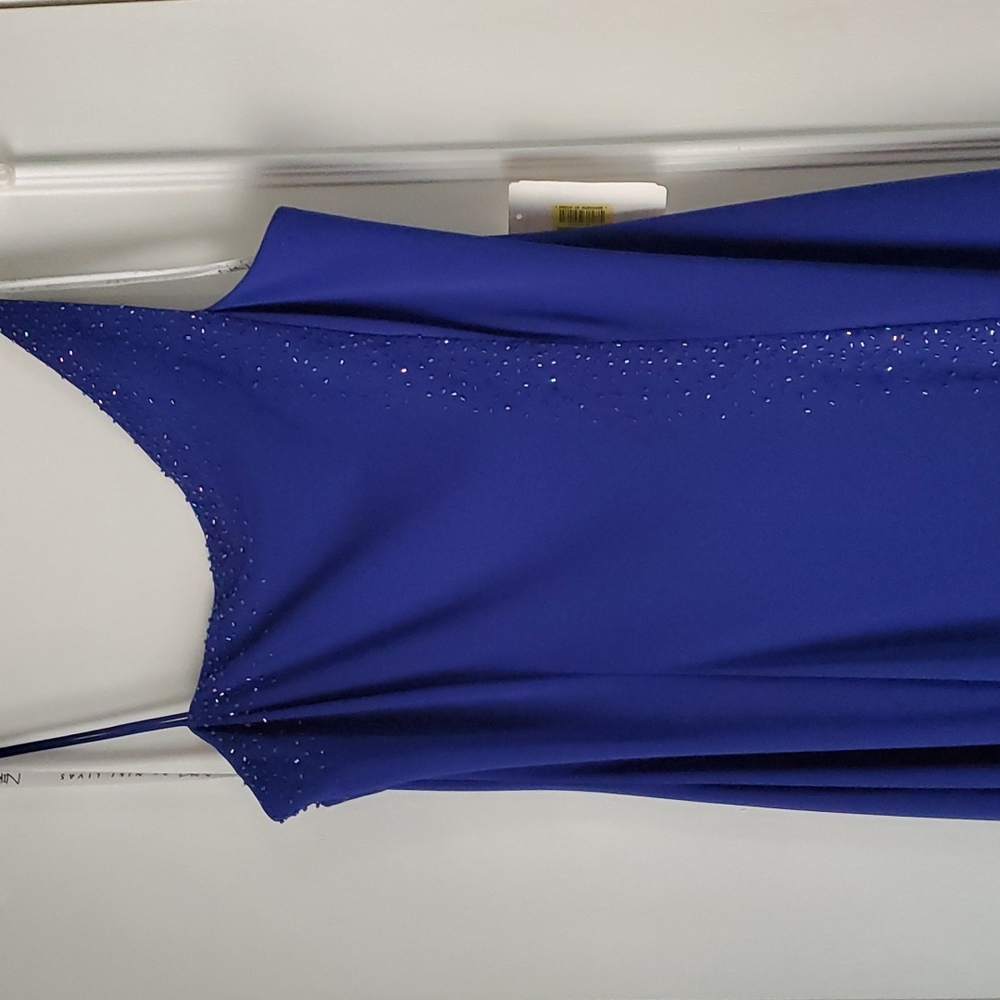 Nikki long royal blue dress